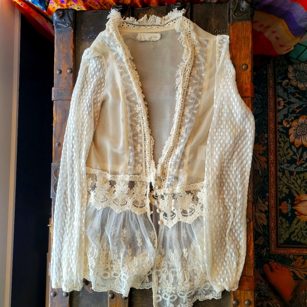 Small Sheer A'Reve Lace Top